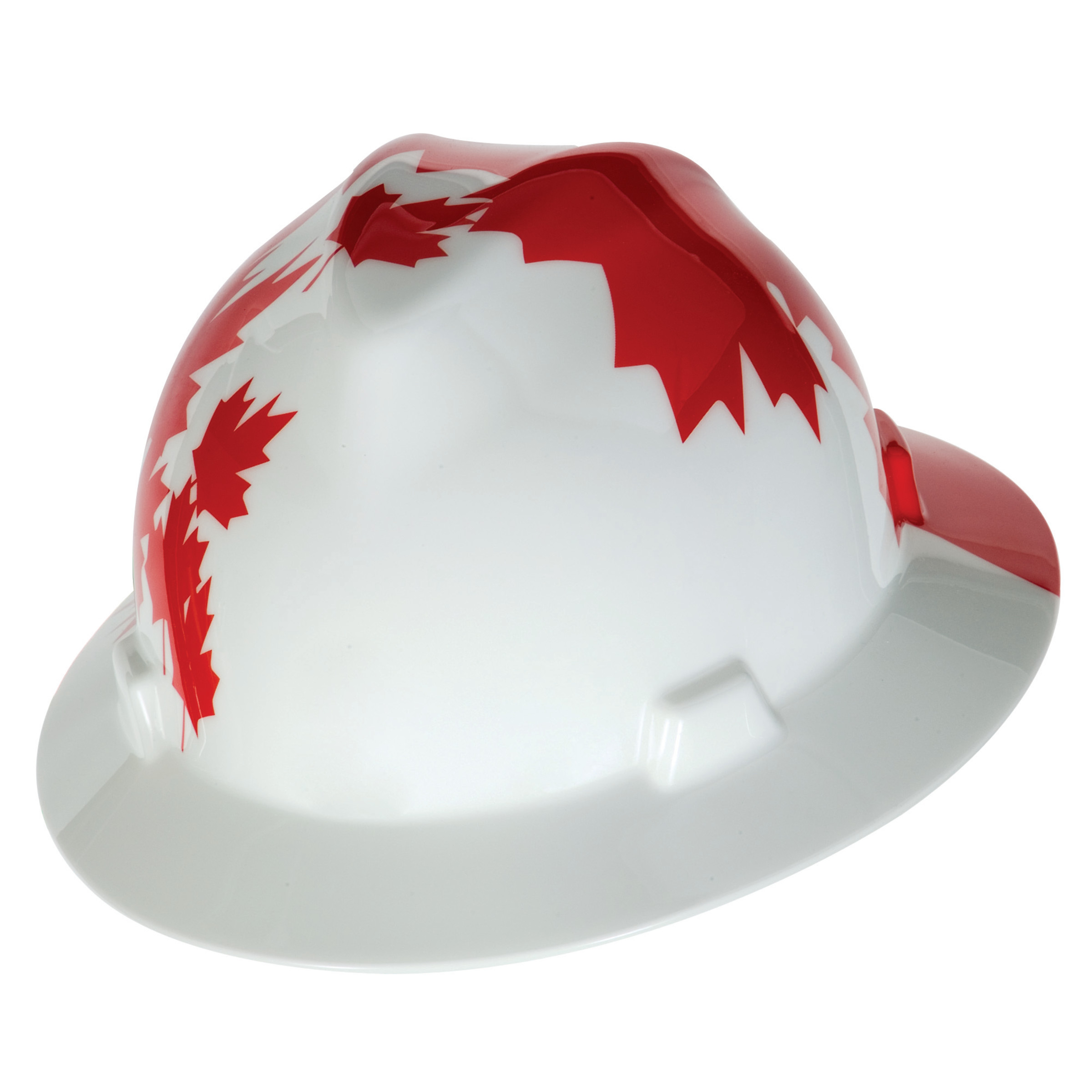 Canadian Freedom Series V-Gard Slotted Protective Cap, White w/Red Maple Leaf
